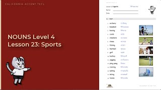 NOUNS Level 4 Lesson 23: Sports