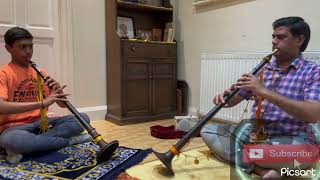 Raga Varamu Home Practice Father and Son home practice.