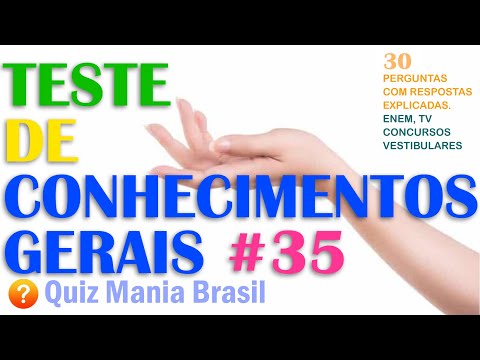 🔴 Quiz Conhecimentos Gerais 30 - com 30 perguntas muito curiosas - Quiz  Mania Brasil 
