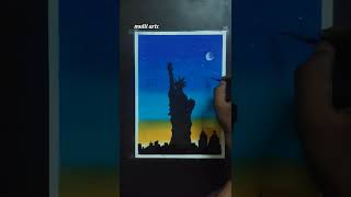 statue of Liberty #sivadrawingcrew #shorts #softpastel #drawing #camlin#statueofliberty