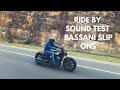 INDIAN SCOUT BOBBER BASSANI SLIP ON RIDE BY SOUND TEST