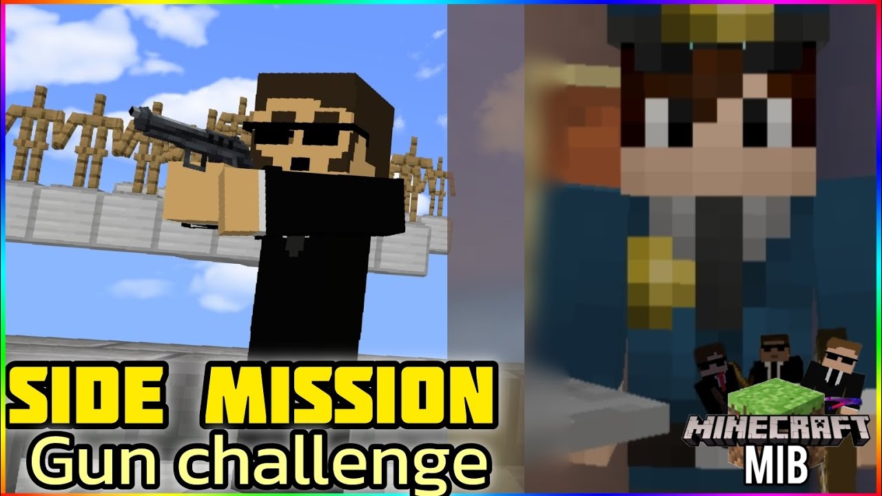 MINECRAFT PROJECT MIB : SIDE MISSION นายจุ GUN CHALLENGE TRAINING AIM ...