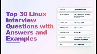 Top 30 Linux Interview Questions & Answers (With Examples) — Echo With Coffee