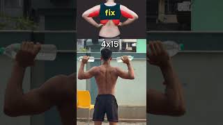 Beginner back upper body workout at home #back #fyp #fitness
