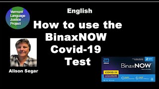 ENGLISH:  How to do the BinaxNOW Covid 19 test. screenshot 2