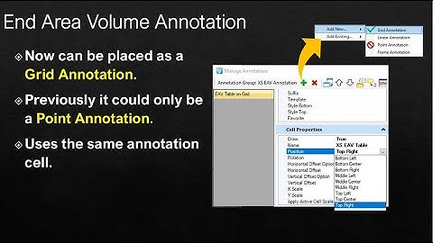 OpenRoads Designer 2021 Release 2 End Area Volume Annotation