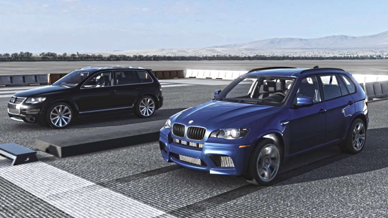 BMW X5 M vs Volkswagen Touareg R50 Drag Race YouTube