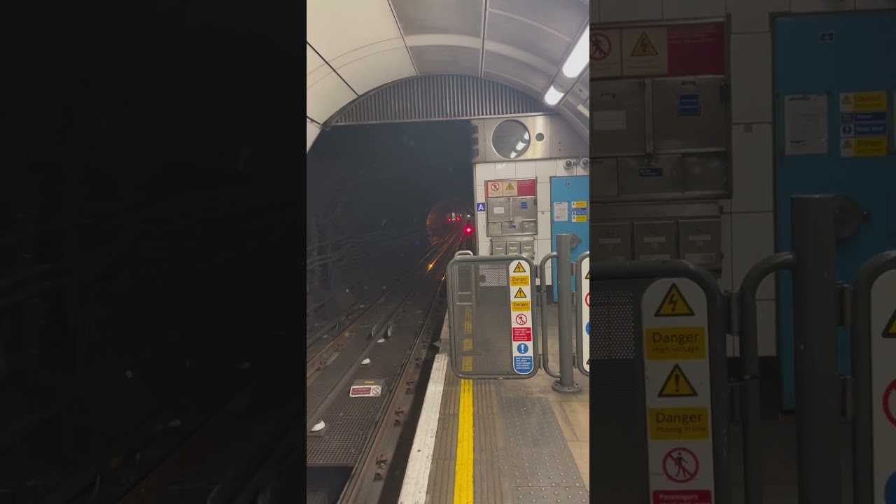 London Underground Goes Round the Bend Tube Train Victoria Line to Brixton 