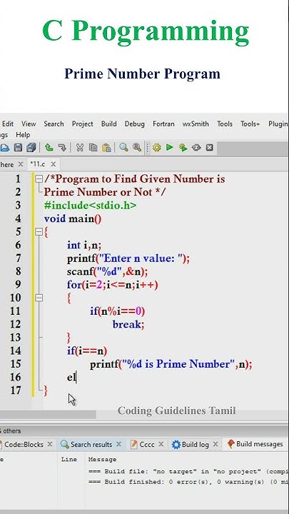 Prime Number in C | C Programming | 2nd Method - YouTube