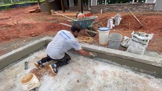 New pool tile and coping installation prep for plaster by aquamaster.