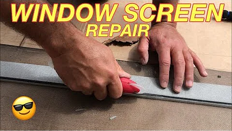 DIY WINDOW SCREEN REPAIR - How to Change Window Screen - DIY Screen Window Replacement. Easy!