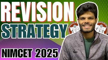 ONLY ONE VIDEO FOR REVISION | PERFECT STRATEGY | NIMCET 2025 | #nimcet2025