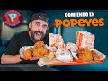 Comiendo en popeye pollo frito por primera vez pido todo lo que veo