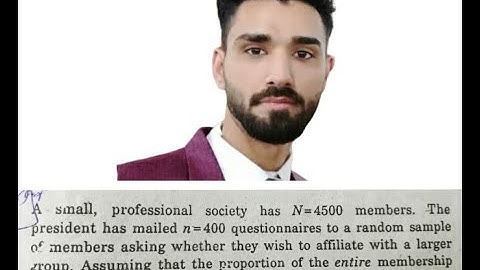 Survey Sampling and Sampling Distribution Problem 2020 part 2 (12) | Chapter 14 |  Statistics Tutor