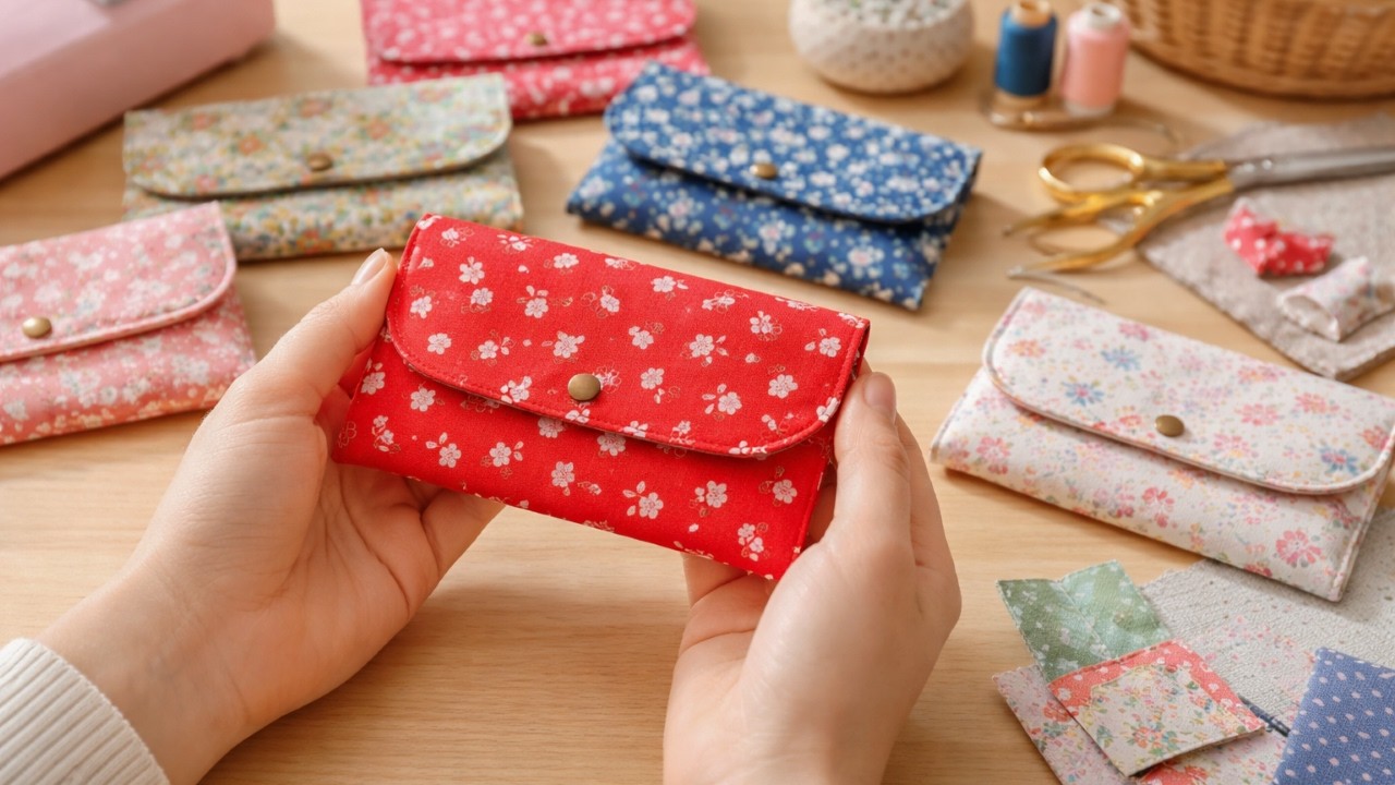 Cute 3-compartment wallet sewing idea in just 10 minutes 💟 Gift Sewing Ideas 💟