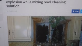 Chemical Explosion While Mixing 2 Different Brands of Pool Shock Together
