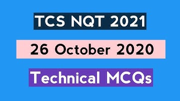 TCS NQT Questions 26 October Slot 2 | Technical MCQs | Prepdrive | The Coding Bytes