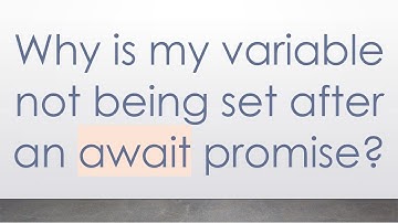 Why is my variable not being set after an await promise?