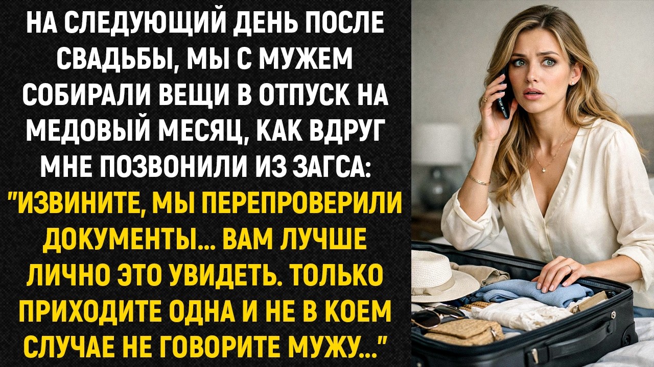 На следующий день после свадьбы, мы с мужем собирали вещи в отпуск на медовый месяц, как вдруг...