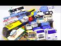 I’ve filled a box with toy buses and garbage trucks! Let’s take a look at them together.