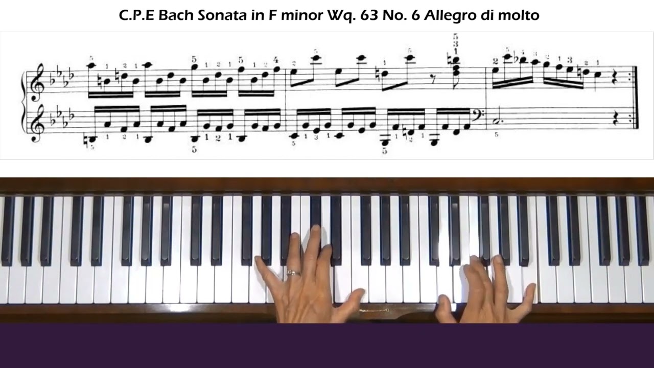 CPE Bach Sonata in F minor Wq. 63 No. 6 Allegro di molto slow