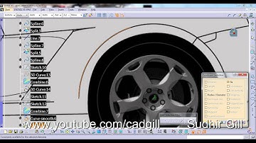 Video Tutorial on Modeling Lamborghini Gallardo in CATIA Part 12