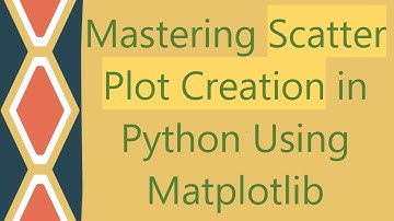 Mastering Scatter Plot Creation in Python Using Matplotlib