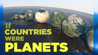 If COUNTRIES were PLANETS ▬ (SURFACE AREA)  [3D]