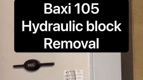 Baxi 105e hydraulic assembly replacement