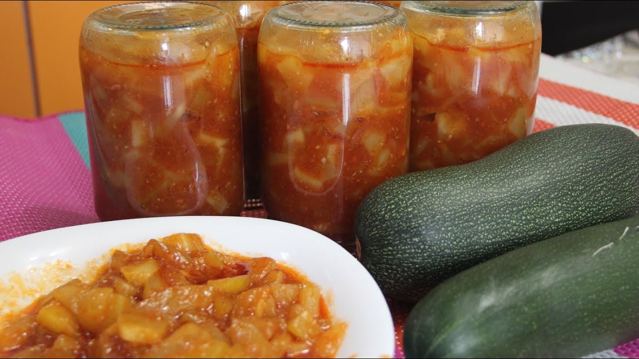 Готовые банки с кабачковой закуской
