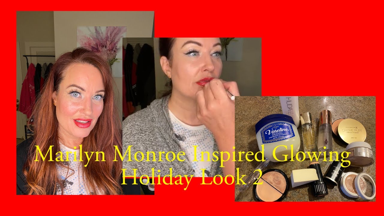 Marilyn Monroe Inspired Glowing Holiday  Christmas Tutorial With Some 50’s Products