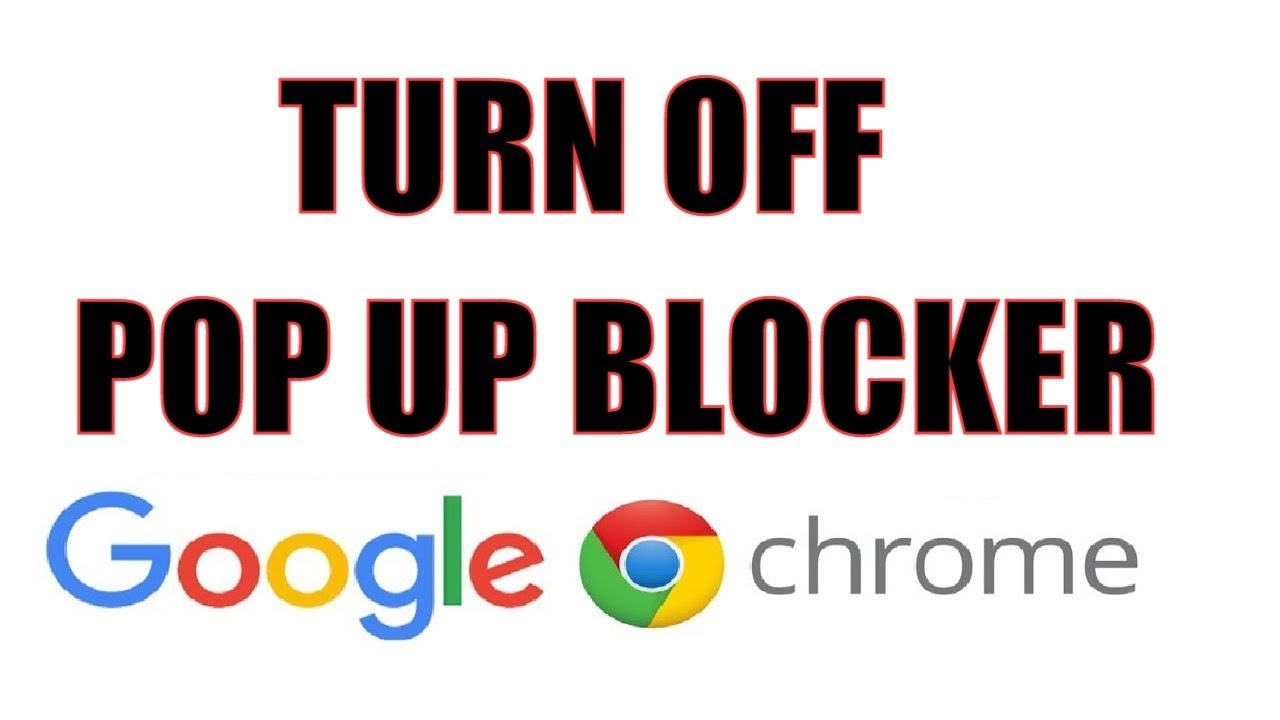 how to turn off pop up blocker on hp laptop chrome