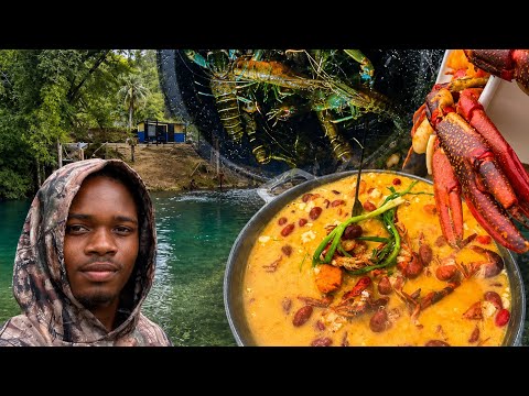 🥘 CRAYFISH SOUP AND CAMPING 🏕️ AT SPANISH BRIDGE IN JAMAICA 