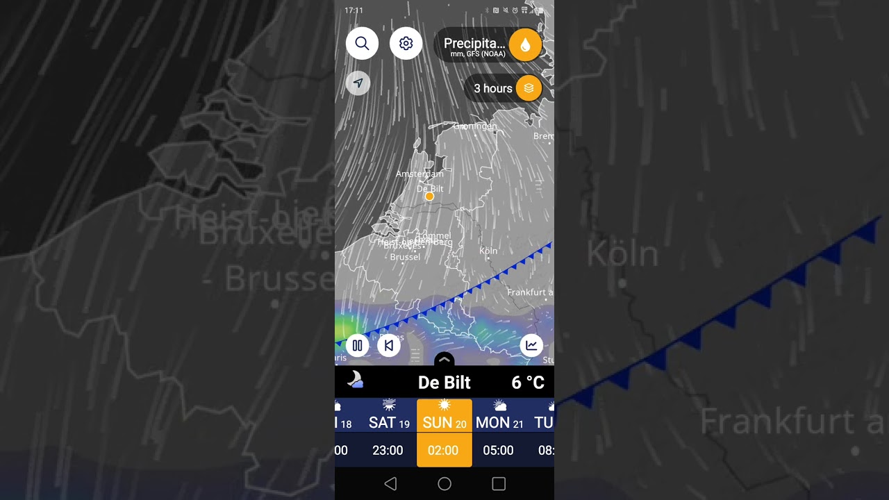 Weather the Low Countries: a far more unsettled outlook is on tap thus a wet story.   11-25April2025