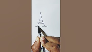 how to draw an easy Eiffel tower for kids #art #shorts #doodle #drawing #sketch #trending #viral