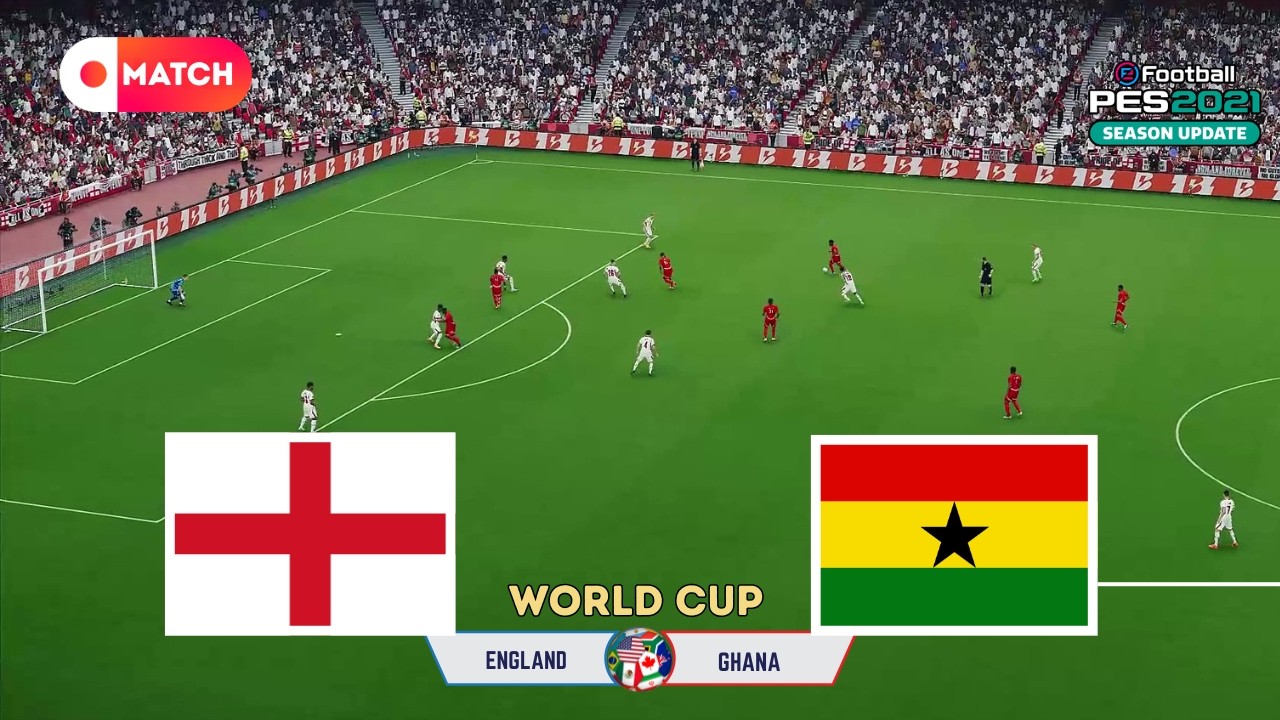 England vs Ghana | World Cup 2026 Simulation | eFootball PES 21 Realistic Gameplay