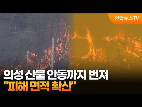 <strong>의성</strong> 산불 안동까지 번져…&amp;quot;피해 면적 확산&amp;quot; / 연합뉴스TV (YonhapnewsTV)