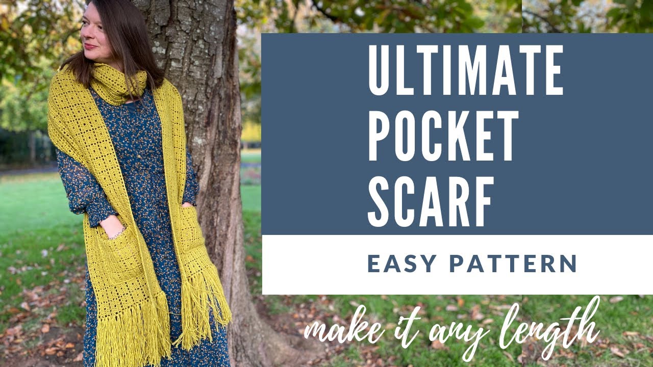 SUPER EASY POCKET SCARF / Ultimate Pocket Scarf Crochet Tutorial / Ophelia Talks Crochet