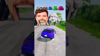 Big & Small Cars vs Black 67 X Mr Beast X White 67 #beamng #kpop #youtube