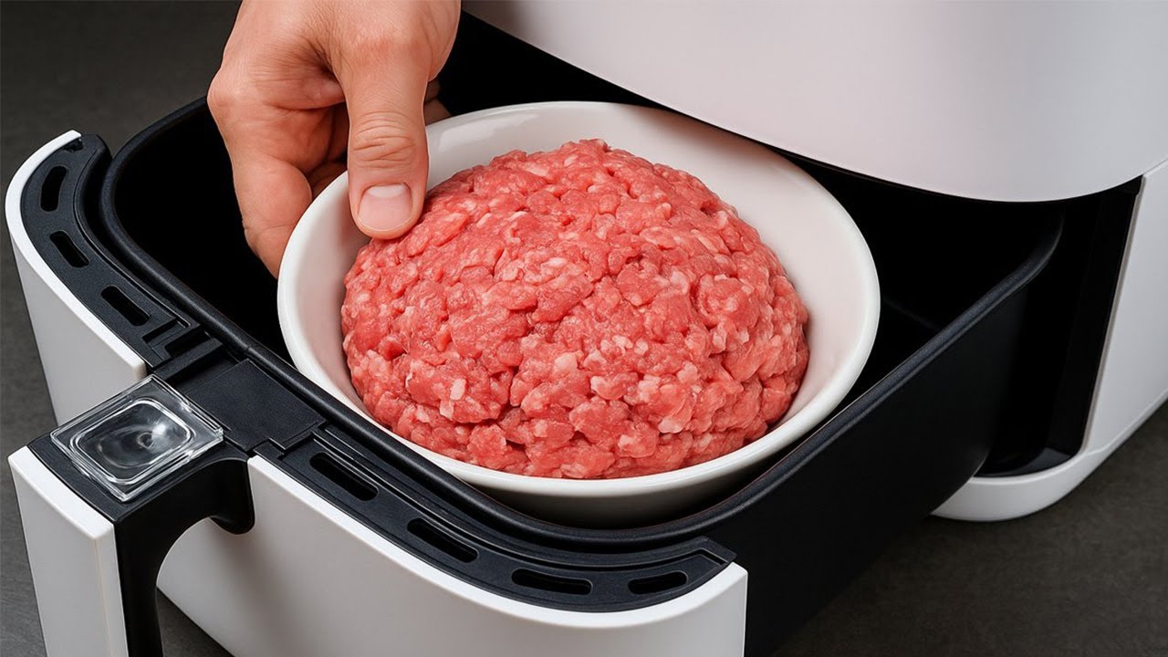 Minced meat + air fryer = dinner I cook most often!