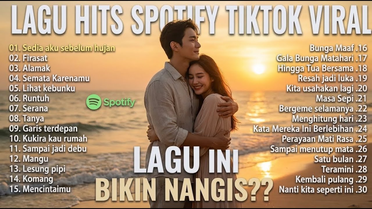 Sedia Aku Sebelum Hujan - Idgitaf | Top Trending Spotify Playlist 🎵 Lagu Galau Indonesia Hits 2025🎧