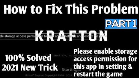 Please enable storage access permission in BGMI problem fix | 2021 new trick 100% solved