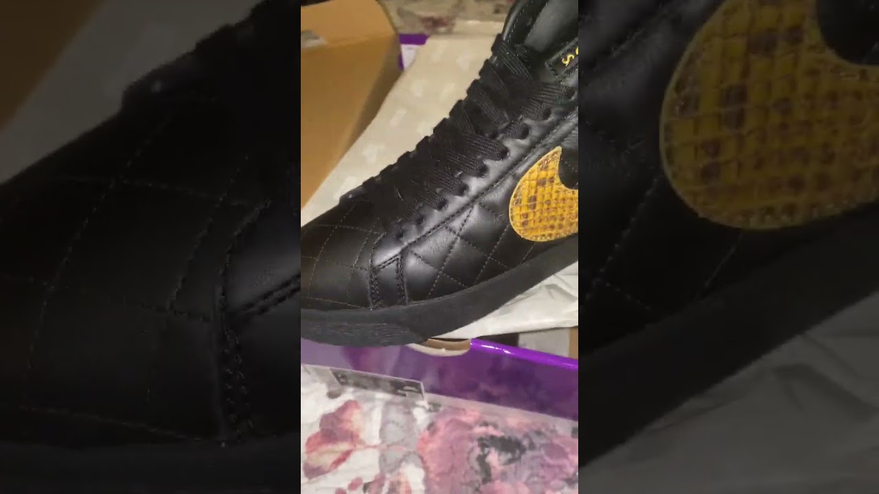 Nike sb zoom blazer mid qs Supreme sneakers black snake FW22