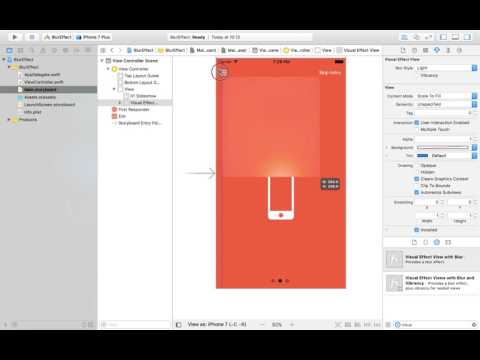 Xcode 8.0.3 Tutorial - How to Add Blur Effect