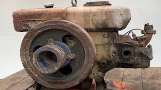 Restoration And Repair Old Rusted D15 Diesel Engine  // Old D15 Diesel Engine Restoration