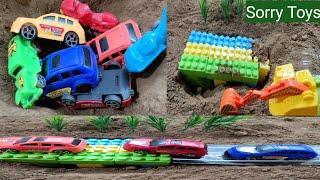 Rescue Excavator Car Toy Video।Car Bike Accident Comedy।SORRY TOYS।।