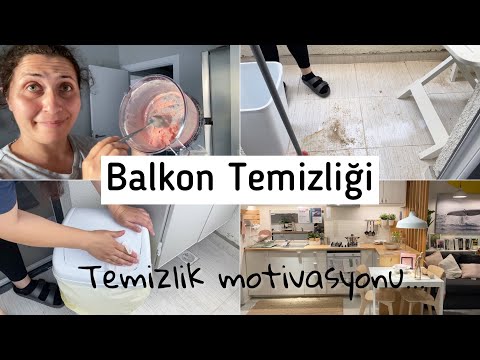 Tozlu balkon ve cam temizliği//Mini ikea-english home turu//Kilo veriyorum//Fit dondurma #temizlik