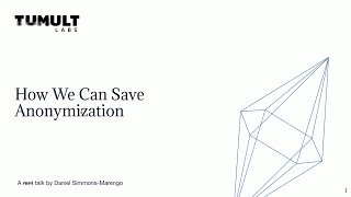 PEPR '24 - How We Can Save Anonymization