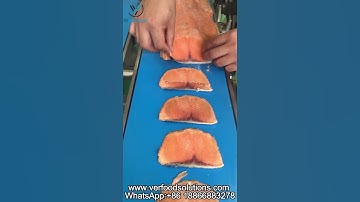 VERFOODSOLUTIONS Salmon Slicing Machine Test Before Delivery