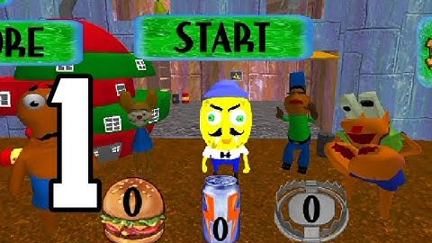 Sponge Neighbor Escape 3D: Find The Key | Part 1 - HD Gameplay | Walkthrough